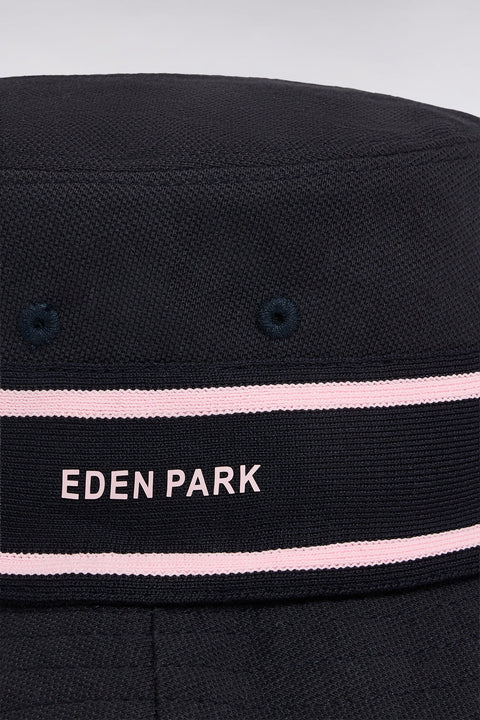 Bob en piqué de coton marine ruban Eden Park - Image 2