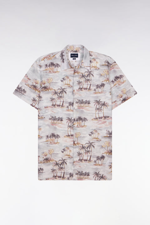 Chemise hawaïenne à manches courtes en coton imprimé coupe slim - Image 2