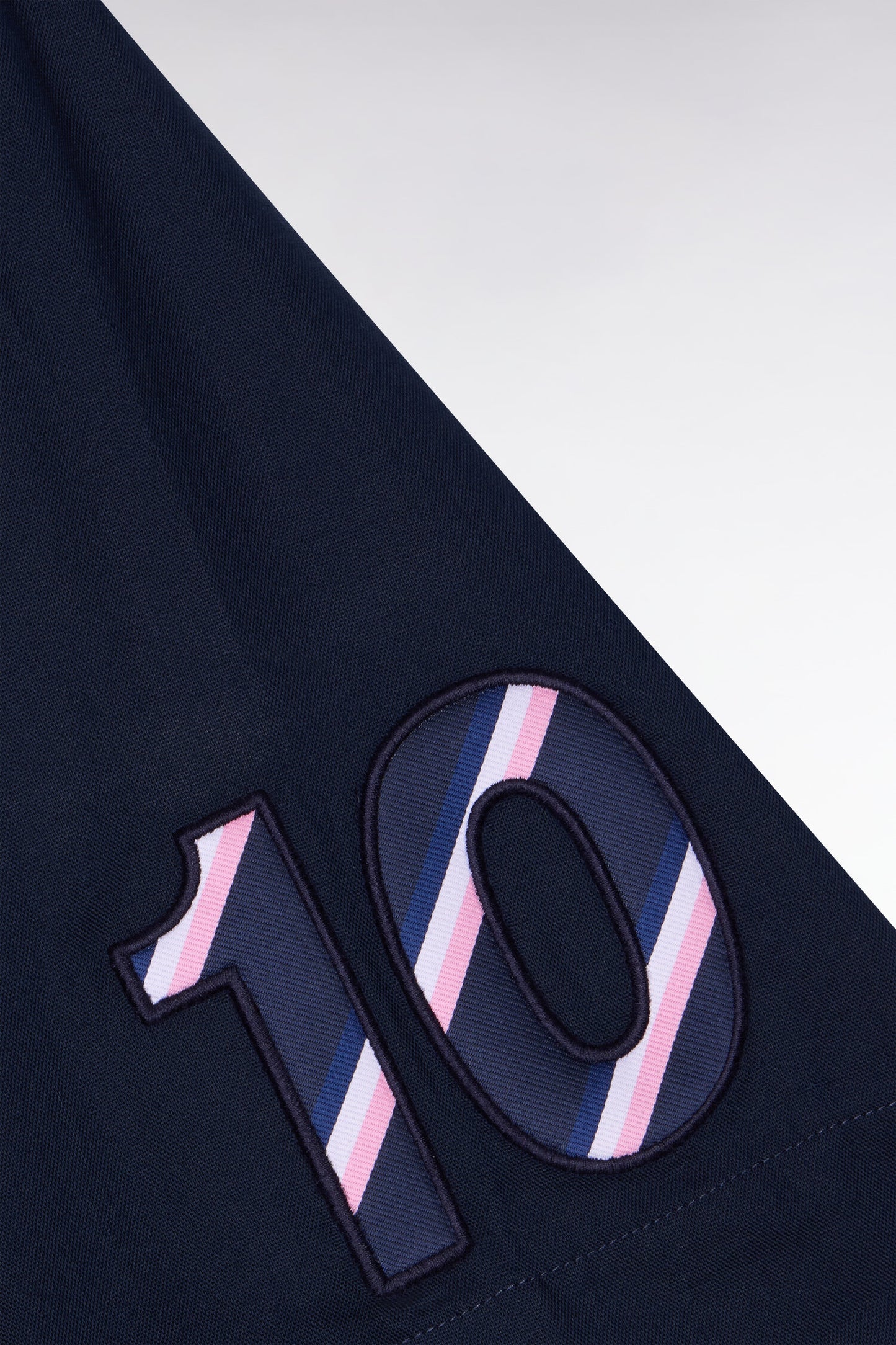 XV de France navy cotton short-sleeved shirt