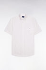 Chemise à manches courtes en lin blanc