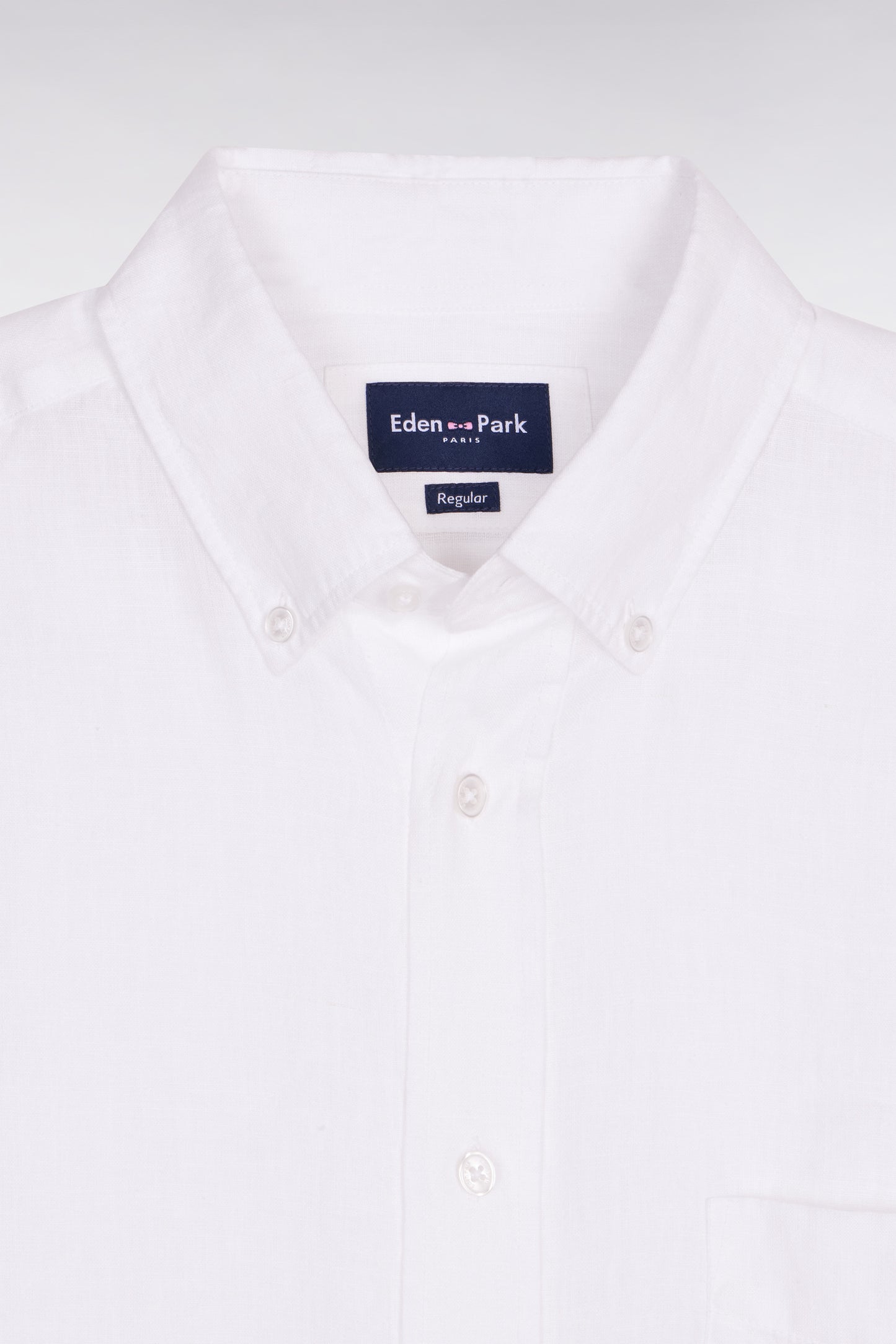 Straight white linen shirt
