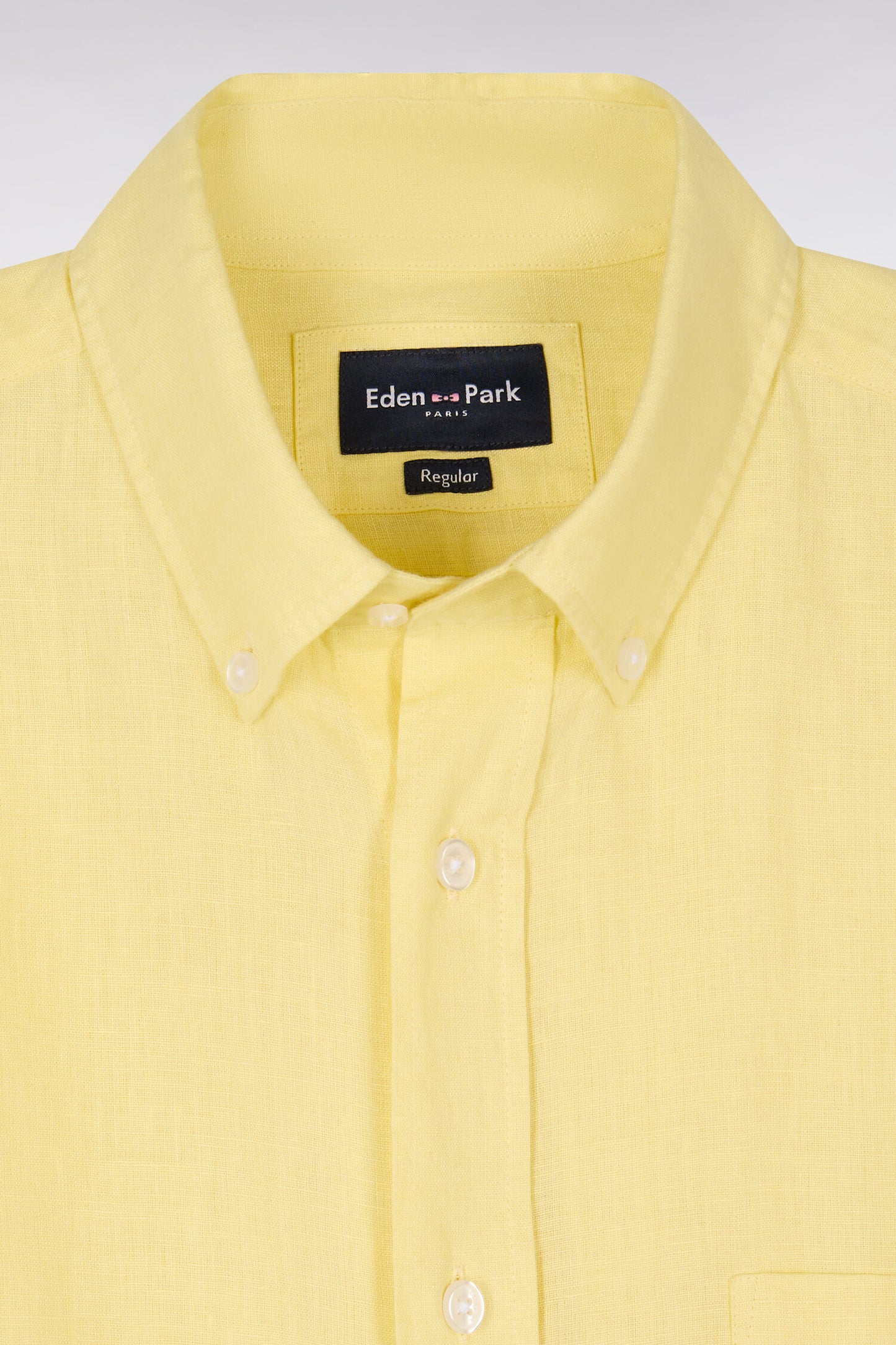 Straight yellow linen shirt