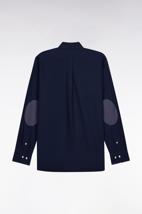 Chemise en coton marine à coudières imprimées - Image 2