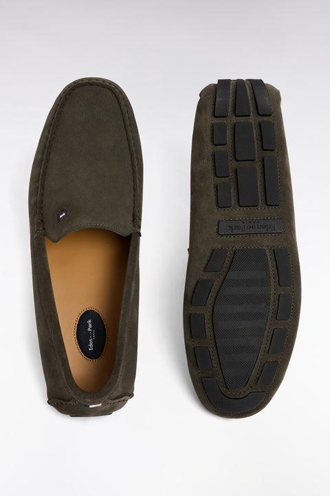 Mocassins en cuir suédé gris foncé - Image 2