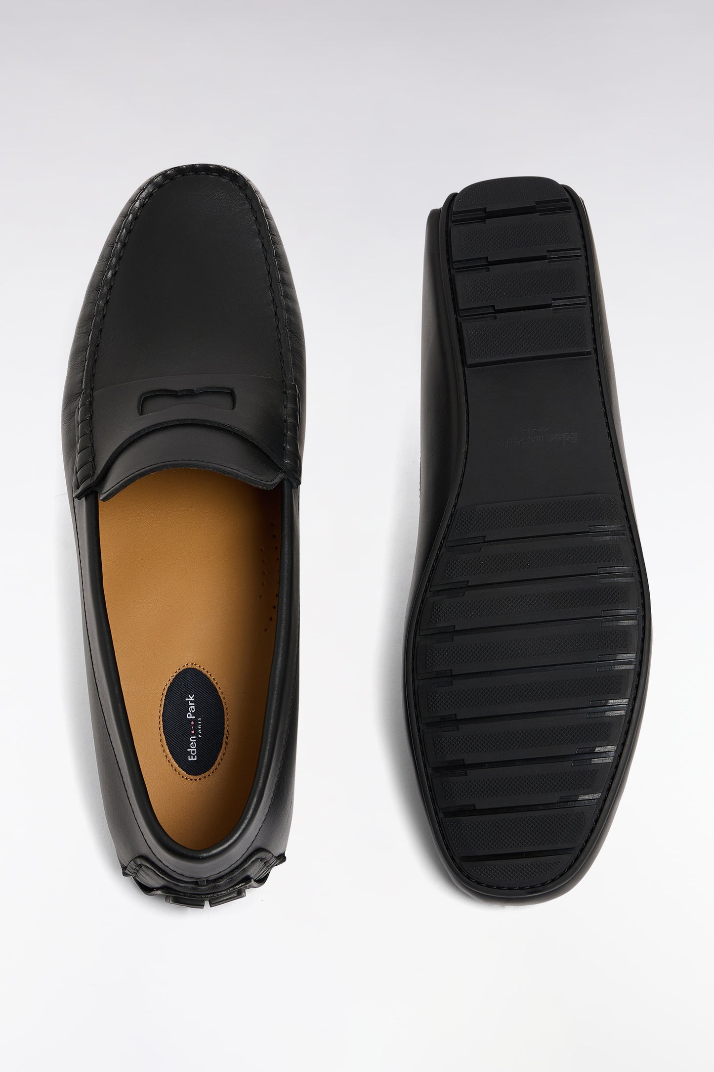 Mocassins penny loafer en cuir suédé noir