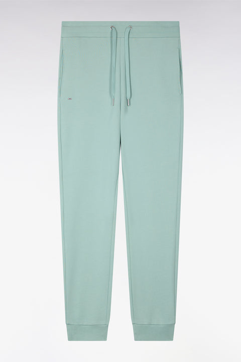 Jogging uni en molleton coton vert d'eau coupe regular - Image 2