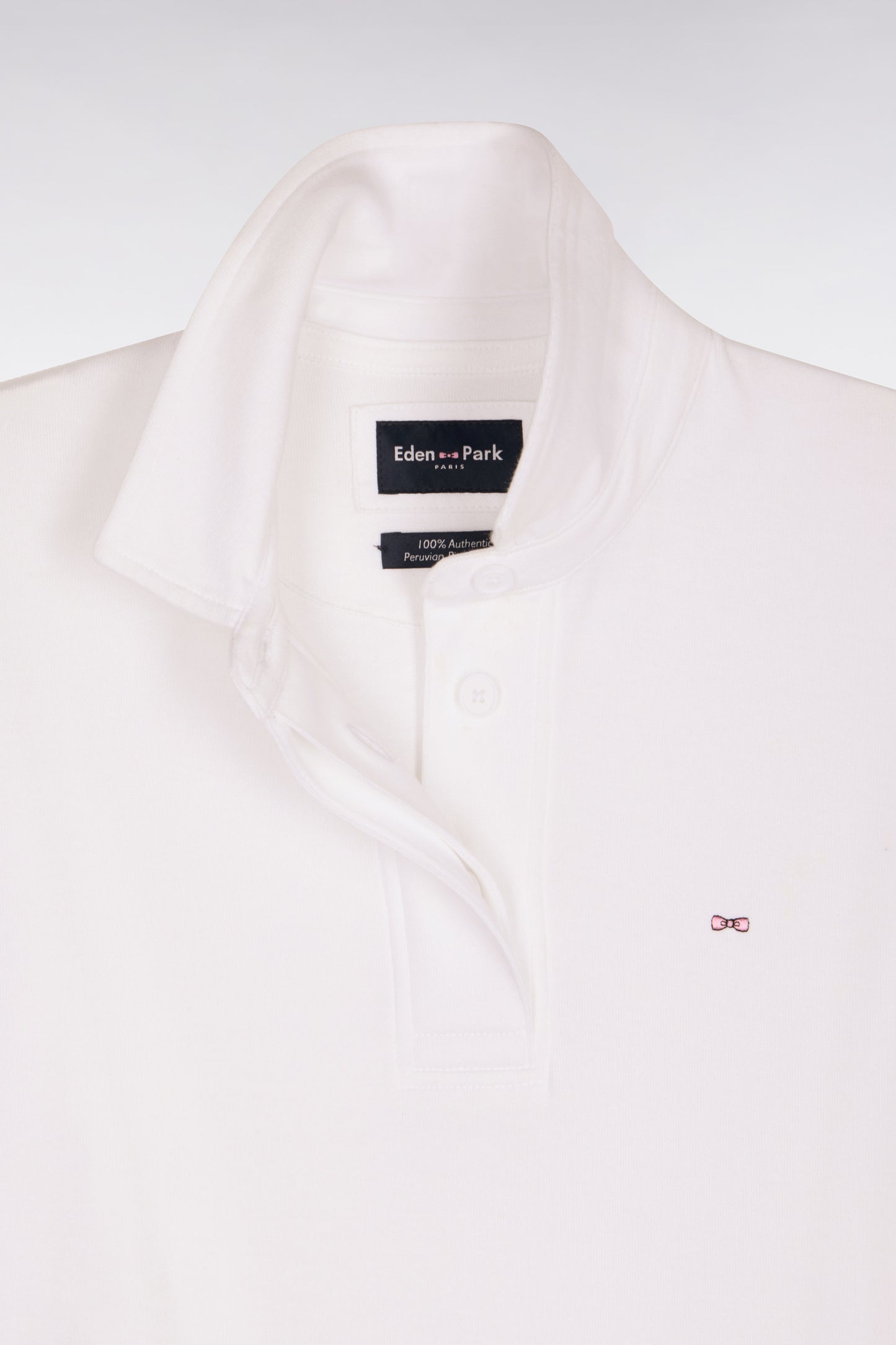 Relaxed fit white Pima cotton short-sleeved jersey