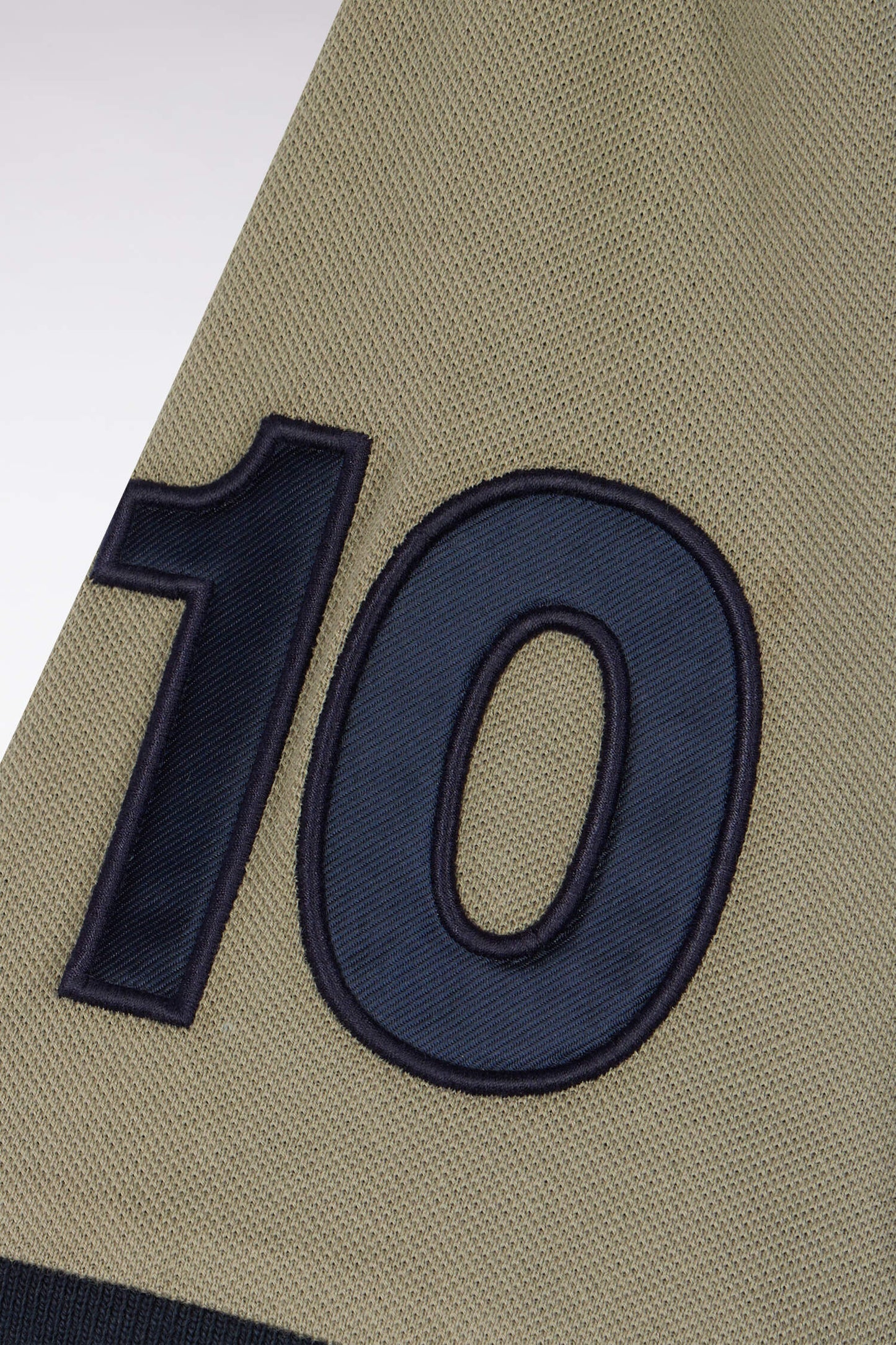 Polo à manches courtes en coton beige et ciel à cadrans coupe regular