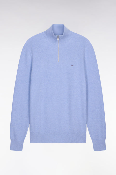 Pull col camionneur en coton ciel - Image 2