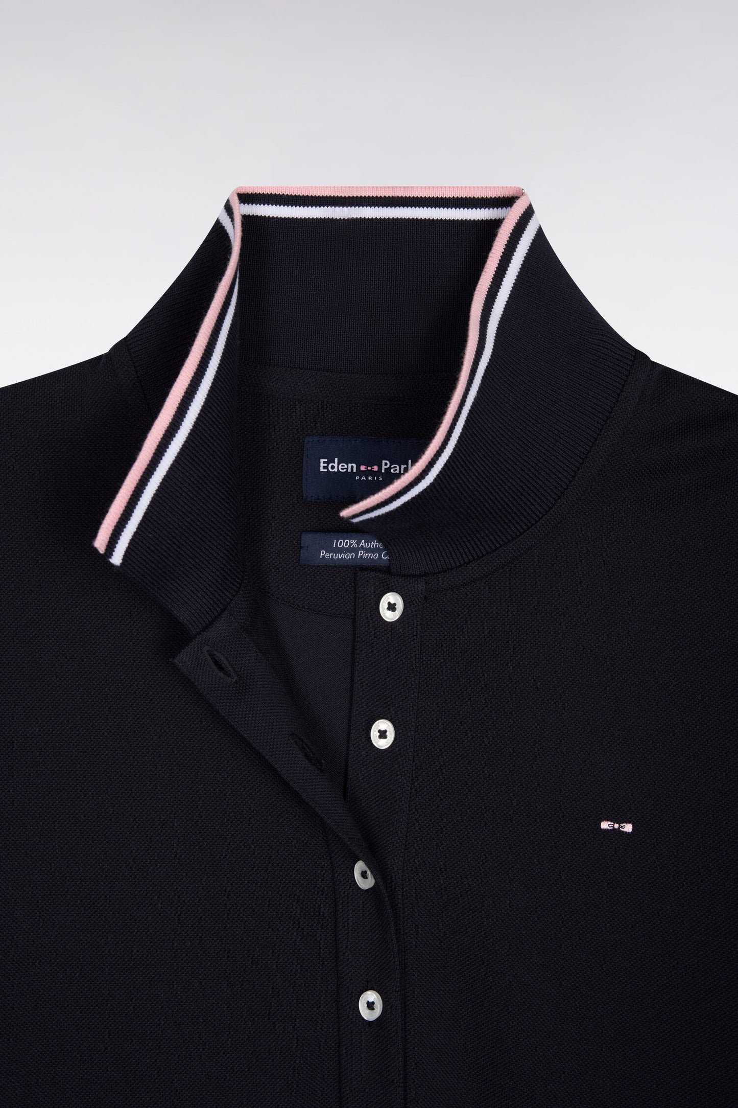 Straight cut navy cotton polo dress