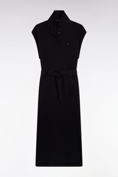 Robe maillot sans manches en coton noir coupe oversized - Image 2