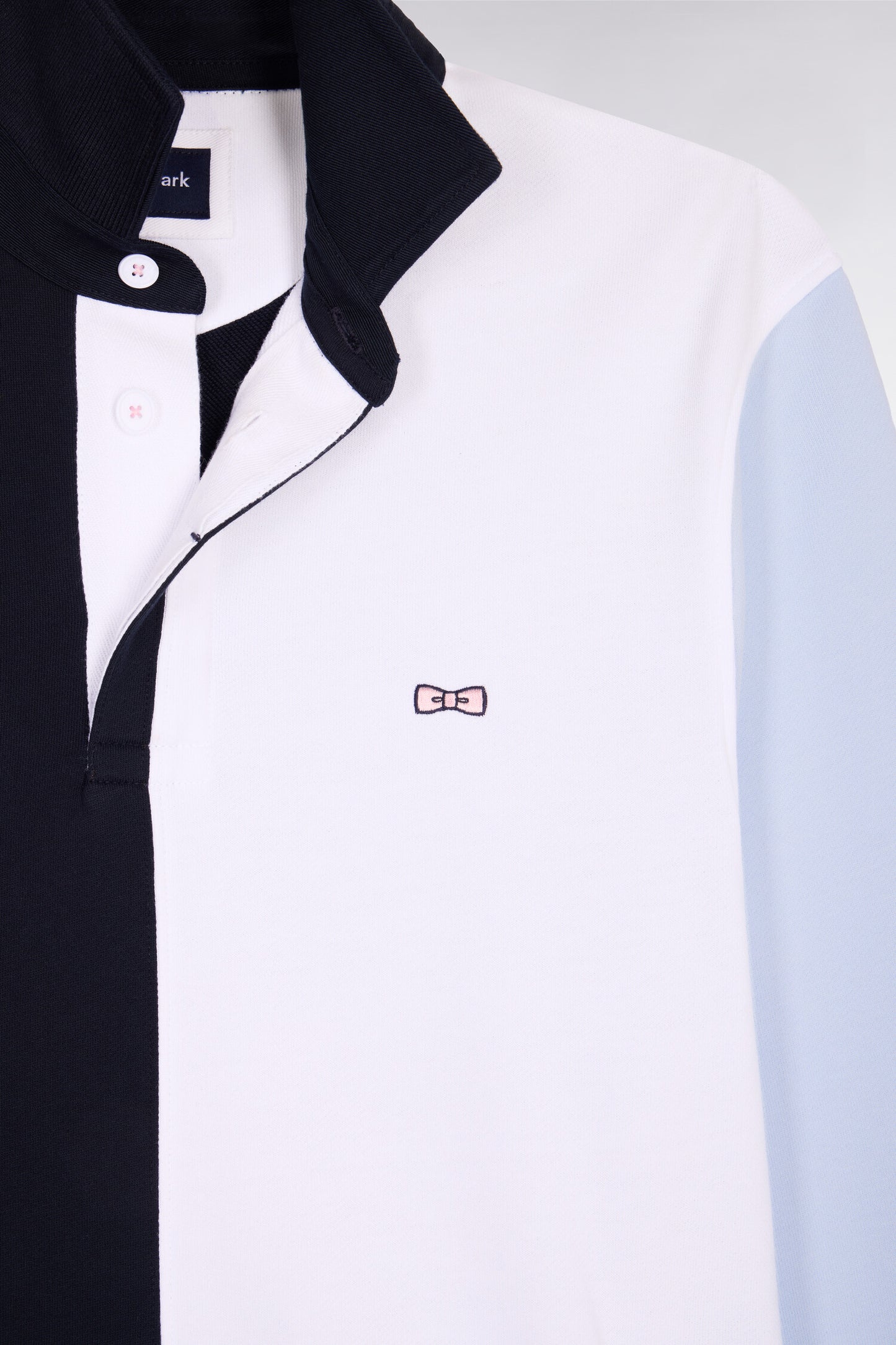 Colorblock cotton fleece jersey