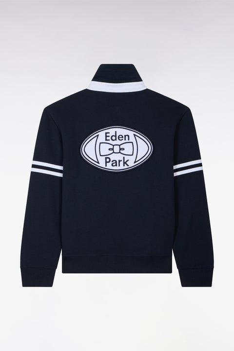 Sweatshirt maillot en coton marine - Image 1