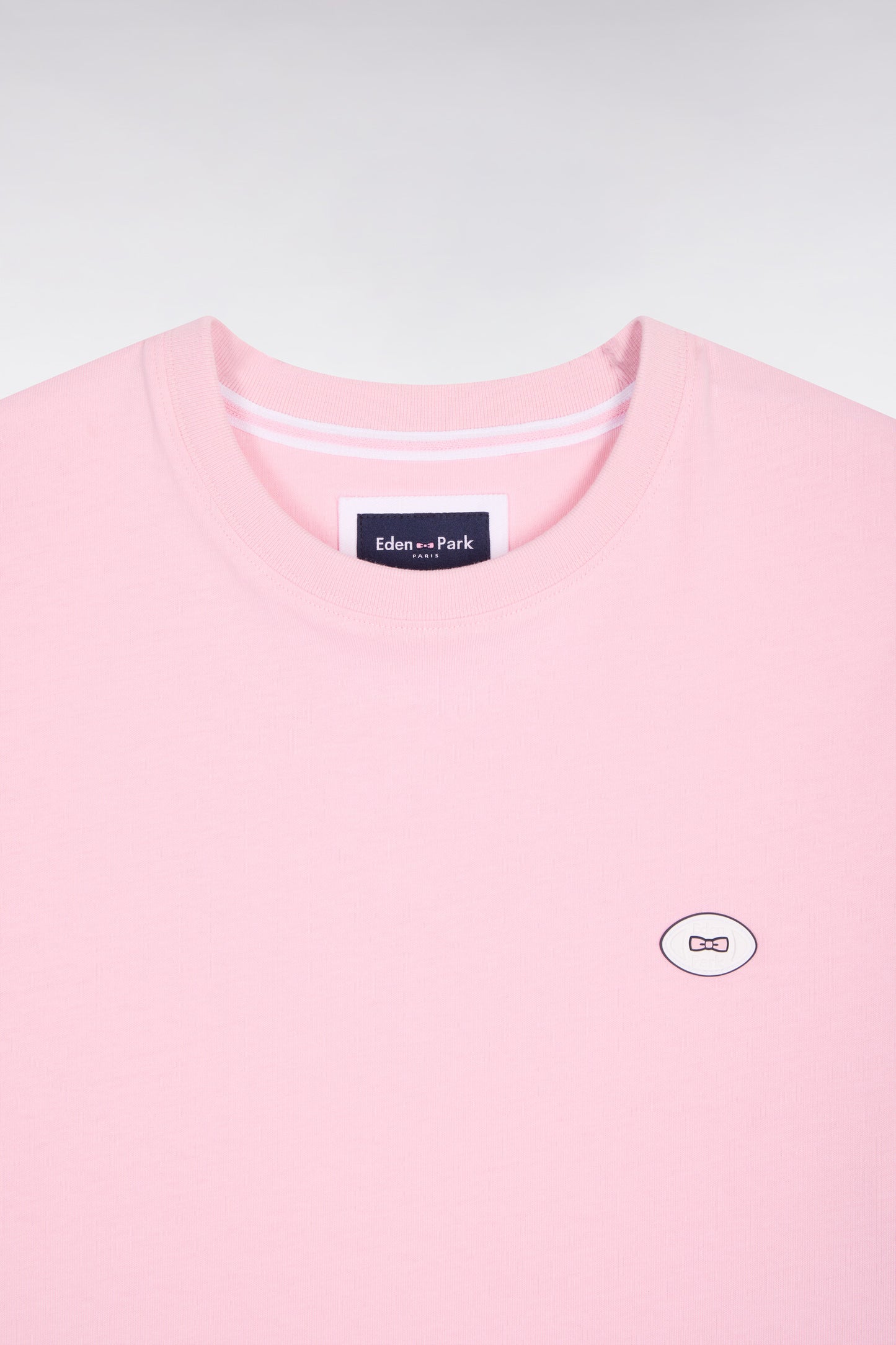 T-shirt à manches courtes en coton rose coupe regular