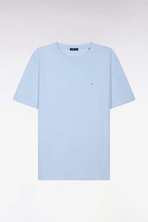 T-shirt à manches courtes en coton et lin ciel coupe regular - Image 2