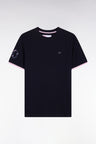 T-shirt XV de France à manches courtes en coton marine coupe regular
