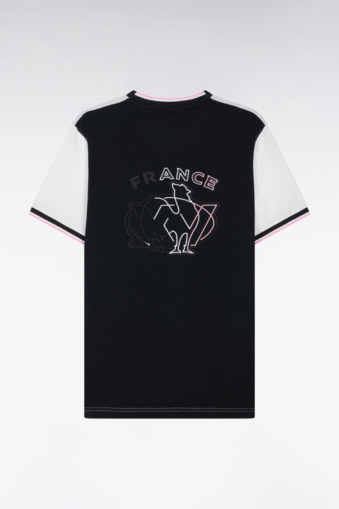 T-shirt XV de France à manches courtes en coton gris brodé coupe regular - Image 2