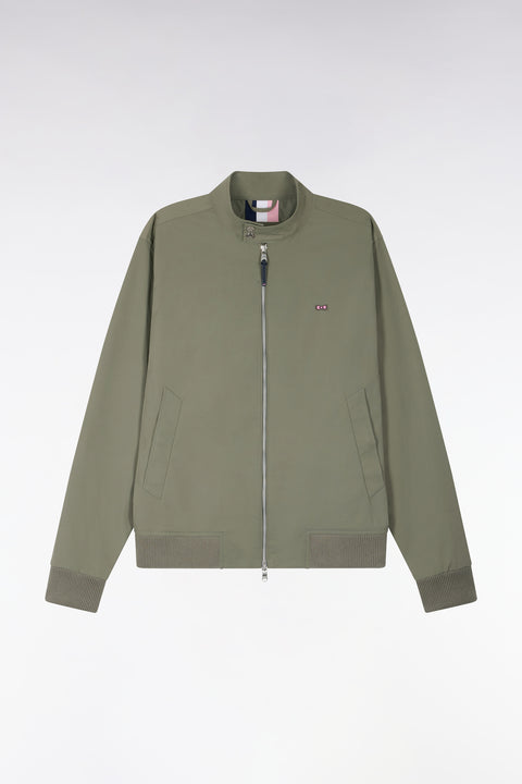 Blouson à col motard en nylon kaki - Image 2