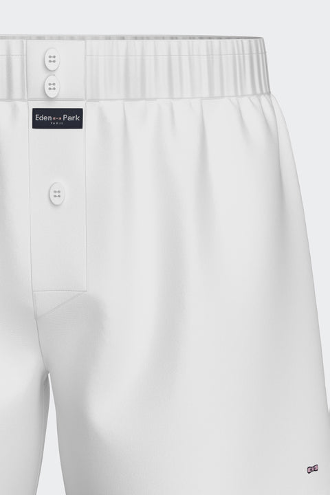White cotton poplin boxer shorts - Image 2