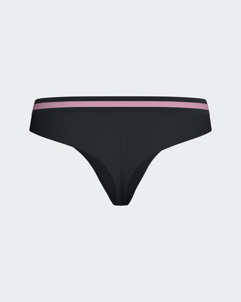 Culotte tanga en coton stretch marine - Image 3