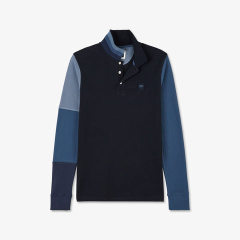 Long-sleeved colourblock polo shirt - Image 2