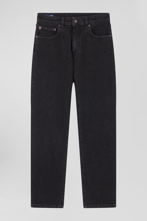 Regular black stretch cotton 5-pocket jeans - Image 2