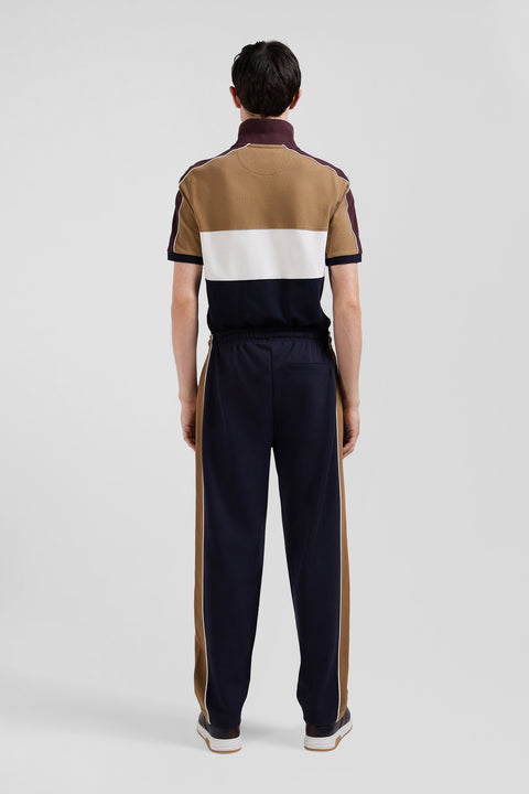 Hazelnut cotton-blend jogging pants Regular fit Leg piping - Image 3