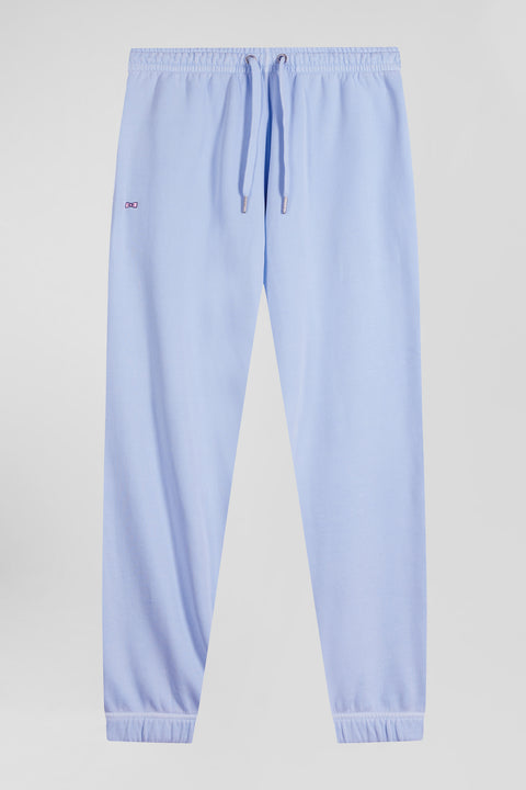 Relax unisex sky blue brushed cotton fleece jogging bottoms - Image 3