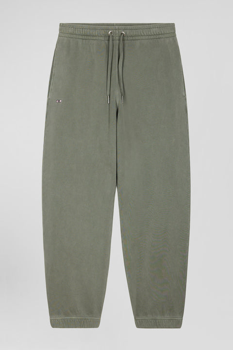 Relax unisex khaki brushed cotton fleece jogging bottoms - Image 3