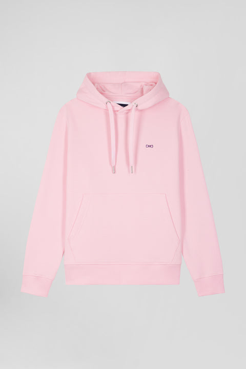Regular pink brushed cotton fleece hoodie - Image 2