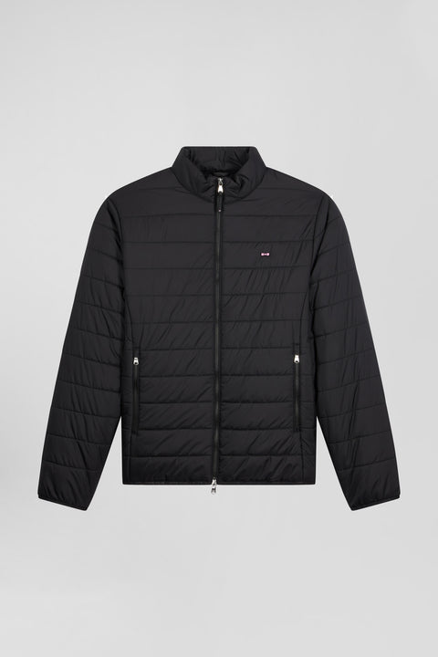 Black long-sleeved high collar down jacket - Image 2