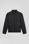 Black long-sleeved high collar down jacket