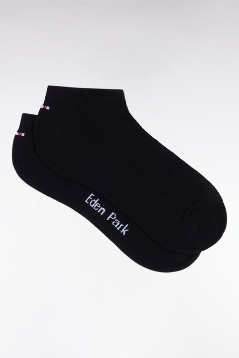 Black stretch cotton blend socks - Image 1