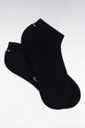 Black stretch cotton blend socks