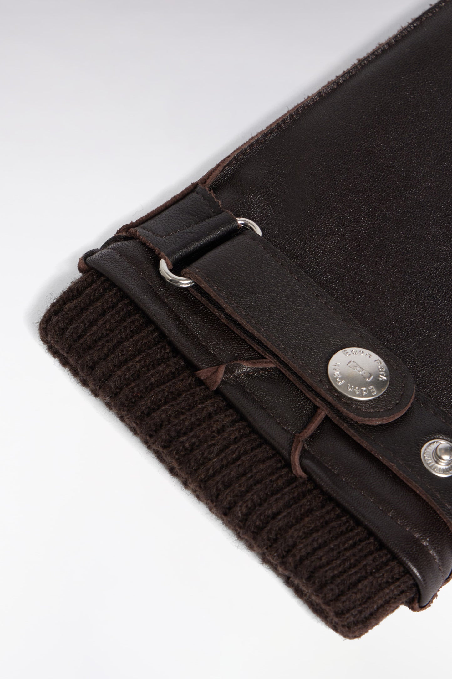 Brown leather gloves