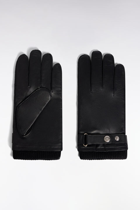 Black leather gloves - Image 1