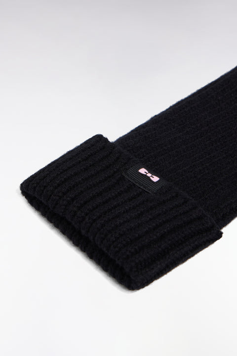 Black wool gloves - Image 2