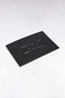 Black grained leather cardholder