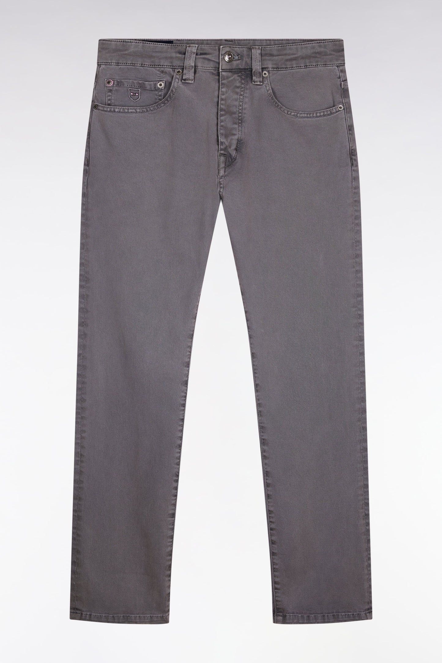 5-pocket jeans in beige stretch cotton