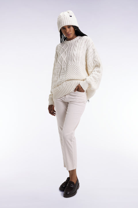 Ecru corduroy 5-pocket pants - Image 3
