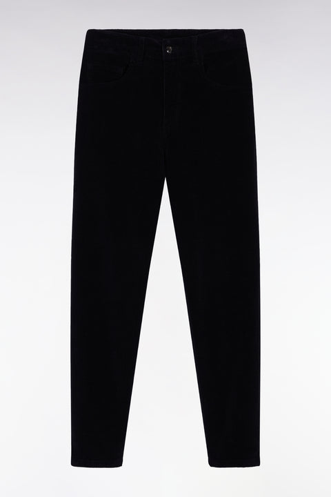 Black corduroy 5-pocket pants - Image 2