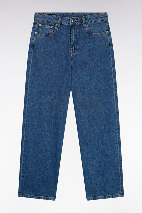 Relaxed cut wide-leg raw denim jeans - Image 2