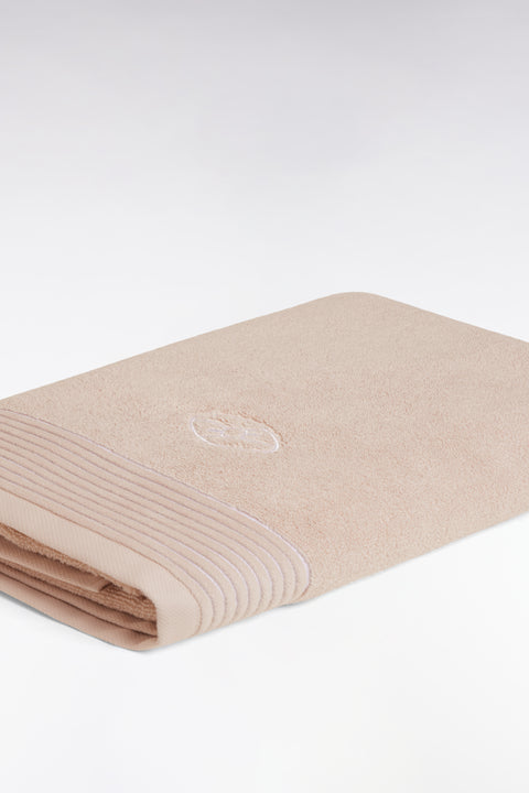 Beige cotton terry bath towel - Image 3