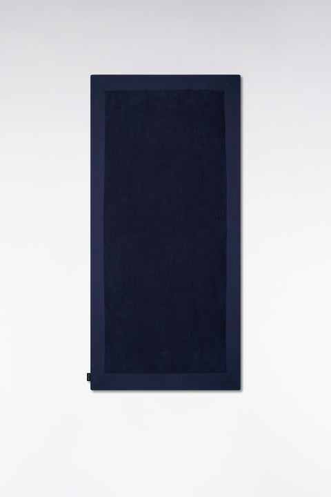Navy terry cotton bath towel - Image 1