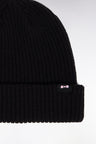 Black cotton blend hat
