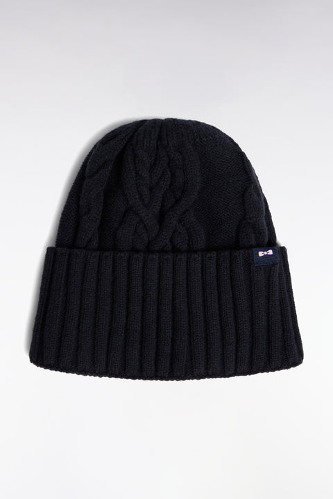 Navy cable knit hat - Image 1