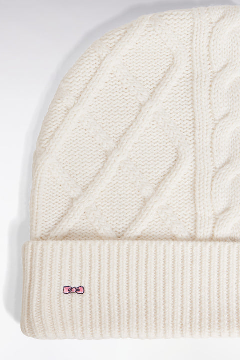 White wool and cotton twist cap - Image 2