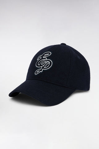 EP navy wool blend cap