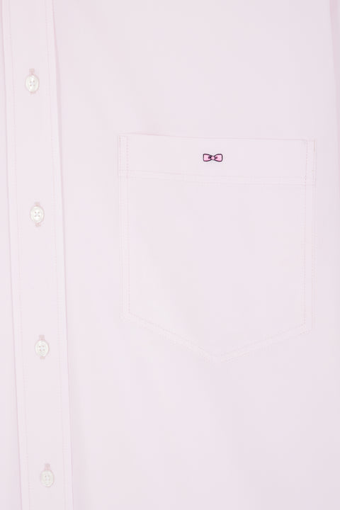 Oversized pink cotton poplin shirt - Image 3