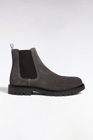 Grey suede Chelsea boots